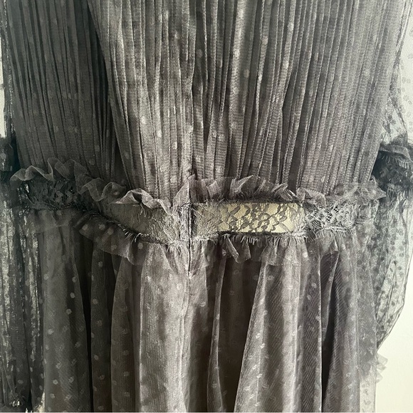 Mac Duggal 68567 Plus Size Long Sleeve Formal Midi Dress- Black- Size 20W - Picture 9 of 12